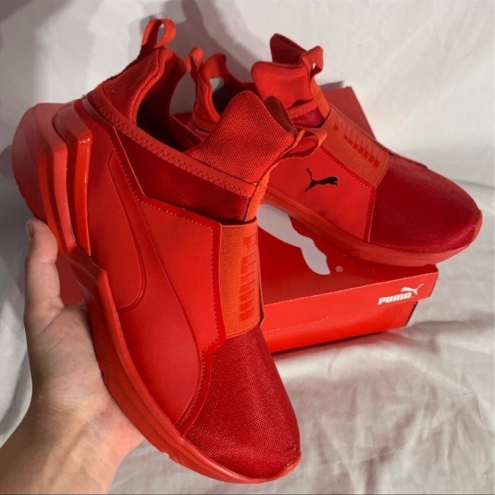 Puma Fierce 2 Red Black Shoes New Womans Sizes - Picture 2 of 6